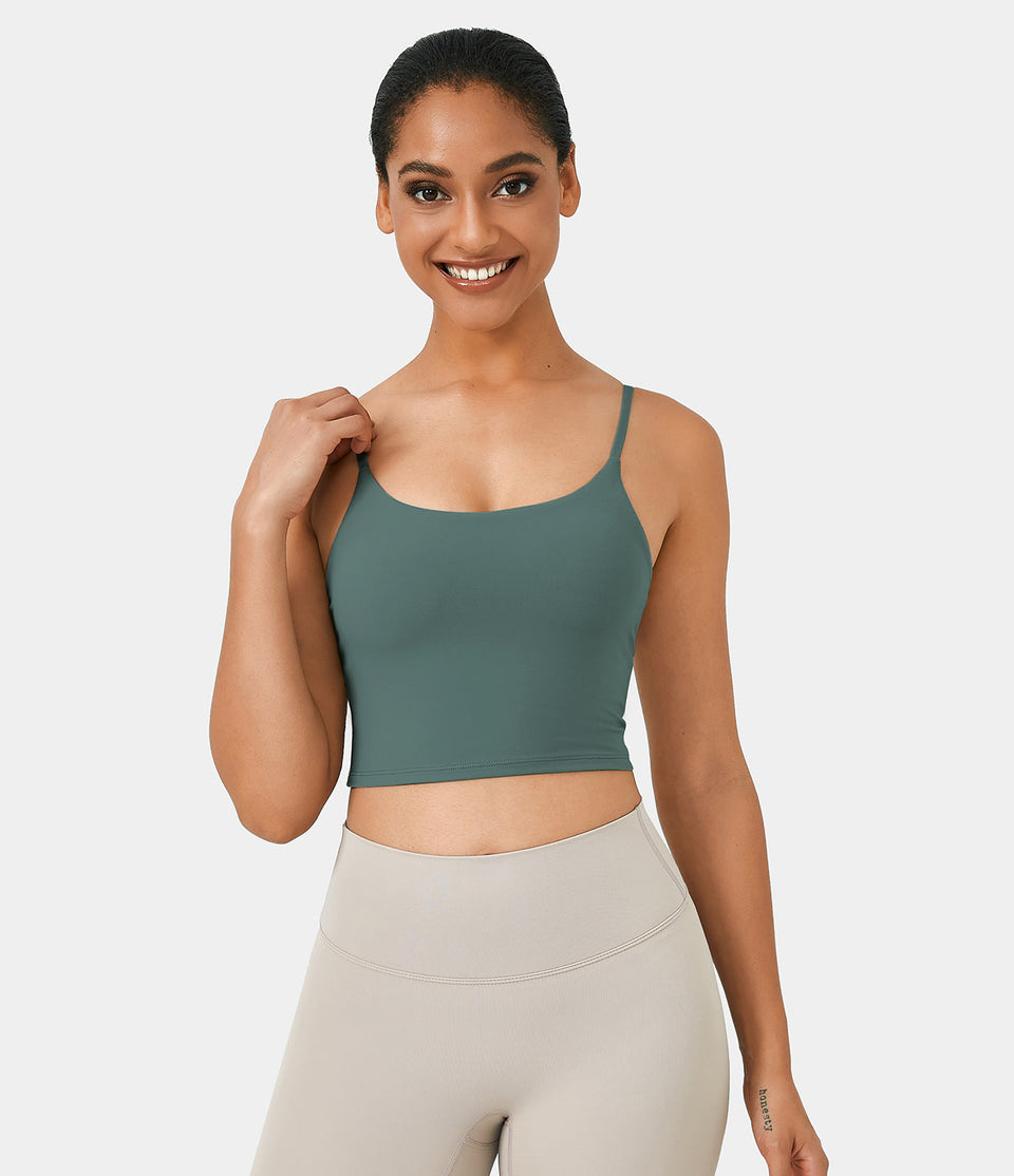 In My Feels Basic Padded Workout Cropped Tank Top